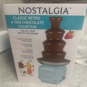 Nostalgia Blue and Brown Chocolate Fountain